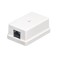 Розетка компьютерная, 1 порт RJ-45 кат. 5е, универсальная, белая TJC-5U-W