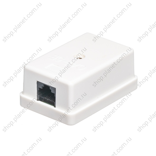 Розетка компьютерная, 1 порт RJ-45 кат. 5е, универсальная, белая TJC-5U-W