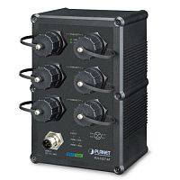 IGS-5227-6T Коммутатор промышленный управляемый L2+, PoE+ 6 портов RJ45 10/100/1000 Мб/с, IP67, крепление на DIN-рейку или на стену