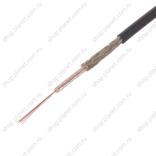 Кабель коаксиальный RG-174 А/U, бухта 100 м, черный RG-174 A/U