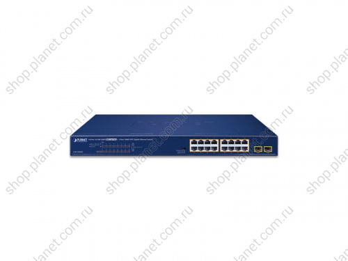 Коммутатор неуправляемый РоЕ 16 портов RJ45 10/100/1000 Мб/с, 2 порта SFP 1000 Мб/с фото 2 GSW-1820HP Коммутатор неуправляемый РоЕ 16 портов RJ45 10/100/1000 Мб/с, 2 порта SFP 1000 Мб/с фото 2