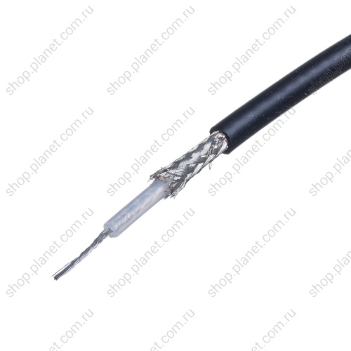 Кабель коаксиальный RG-58 C/U, бухта 100м, черный RG-58 C/U