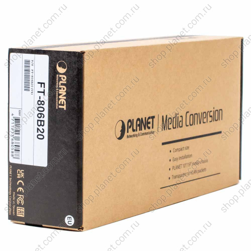 Медиаконвертер с SC портом 100 Мб/с, TX 1550, RX 1310, WDM, 20 км, одномод, RJ-45 10/100 Мб/с FT-806B20 фото 7
