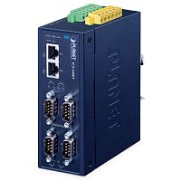Промышленный сервер 4 порта RS232/ RS422/485  DB9,  2 порта 10/100 Мб/с, TCP Server, Virtual COM, Modbus, MQTT ICS-3400T