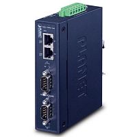 Промышленный сервер последовательных устройств 2 порта RS232/RS422/RS485 + 2 порта 100Мбит/с Planet