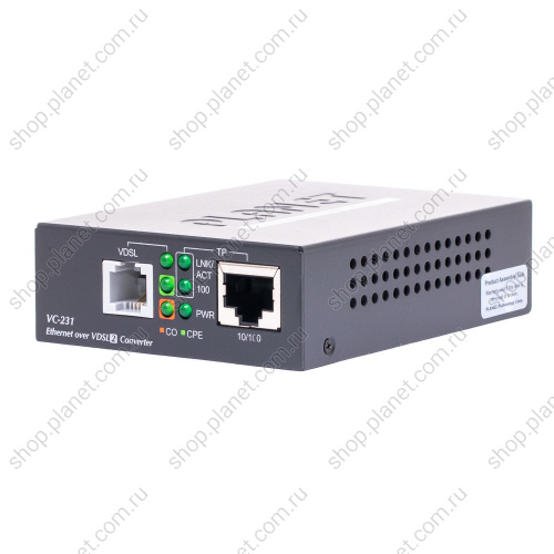 Медиаконвертер VDSL2, 1 порт RJ-45 10/100 Мб/с, 1 порт RJ-11 профиль 30a