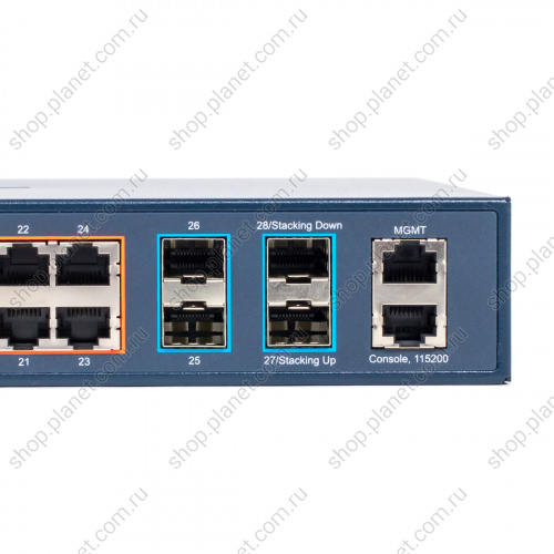 SGS-5240-24P4X Стекируемый управляемый PoE коммутатор L2+ 24 портa 1Гб/с 802.3at PoE  + 4 слота 10Гб/с SFP+   фото 3