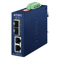 Медиаконвертер промышленный  с 2 SFP портами 100/1000Мб/с, 2 RJ45 10/100/1000 Мб/с, компактный Медиаконвертер промышленный  с 2 SFP портами 100/1000Мб/с, 2 RJ45 10/100/1000 Мб/с, компактный IGT-2205AT-E