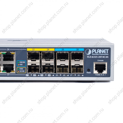 IGS-6325-20T4C4X Промышленный управляемый L3 коммутатор 20 портов 1Гб/с + 4 слота 1Гб/с SFP + 4 слота 10Гб/с SFP+ фото 4