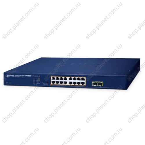 Коммутатор неуправляемый РоЕ 16 портов RJ45 10/100/1000 Мб/с, 2 порта SFP 1000 Мб/с GSW-1820HP Коммутатор неуправляемый РоЕ 16 портов RJ45 10/100/1000 Мб/с, 2 порта SFP 1000 Мб/с