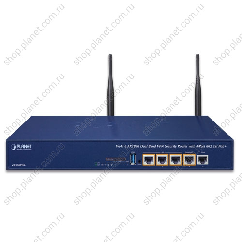 Маршрутизатор Wi-Fi 6 AX1800 с поддержкой VPN, POE 4 порта 10/100/1000 Мб/с фото 3 Маршрутизатор Wi-Fi 6 AX1800 с поддержкой VPN, POE 4 порта 10/100/1000 Мб/с VR-300PW6 фото 3
