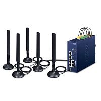 Шлюз LoRaWAN IoT промышленный 5G 1 SIM , 5 портов RJ45 10/100/1000 Мб/с LCG-300-NR-EU