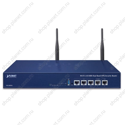 Маршрутизатор Wi-Fi 6 AX1800 двухдиапазонный, с поддержкой VPN, 5 портов RJ45 10/100/1000 Мб/с фото 2 Маршрутизатор Wi-Fi 6 AX1800 двухдиапазонный, с поддержкой VPN, 5 портов RJ45 10/100/1000 Мб/с VR-300W6 фото 2