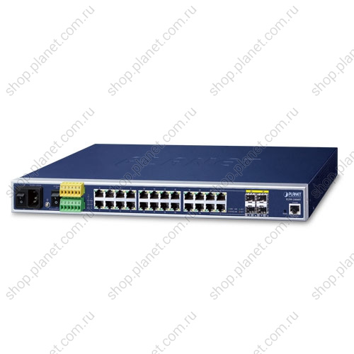 Коммутатор промышленный управляемый L2+, 24 порта RJ45 10/100/1000 Мб/с, 4 порта SFP 100/1000 Мб/с Коммутатор промышленный управляемый L2+, 24 порта RJ45 10/100/1000 Мб/с, 4 порта SFP 100/1000 Мб/с IGSW-24040T