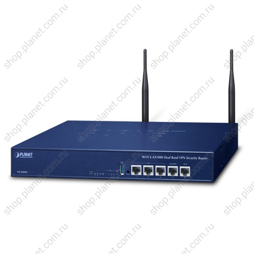 Маршрутизатор Wi-Fi 6 AX1800 двухдиапазонный, с поддержкой VPN, 5 портов RJ45 10/100/1000 Мб/с Маршрутизатор Wi-Fi 6 AX1800 двухдиапазонный, с поддержкой VPN, 5 портов RJ45 10/100/1000 Мб/с VR-300W6