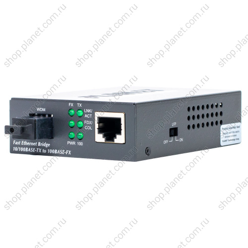 Медиаконвертер с SC портом 100 Мб/с, TX 1550, RX 1310, WDM, 20 км, одномод, RJ-45 10/100 Мб/с FT-806B20