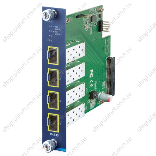 Модуль 4 порта 10/100/1000 Мб/с для коммутатора IMS-6325-5 IMS-4S Модуль 4 порта 10/100/1000 Мб/с для коммутатора IMS-6325-5
